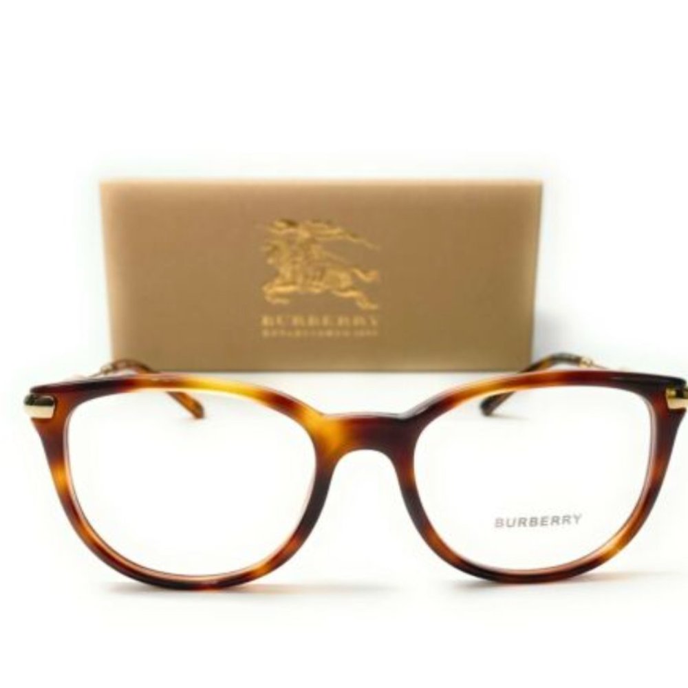 Burberry Women's Light Havana Square Eyeglases! - Picture 2 of 4